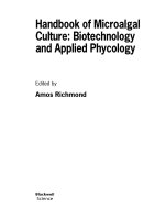 Handbook of microalgal cultural biotechnology and applid phycology 