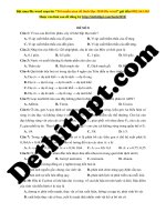 Đề 8   sinh học   thầy thịnh nam(bộ đề số 2) 