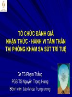 Tổ chức đánh giá nhận thức và hành vi tâm thần - PGS Nguyễn Trọng Hưng