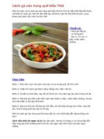 Canh gà xào húng quế kiêu Thái