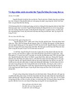 Vẻ đẹp nhân cách của nhà thơ nguyễn khuyến trong thơ ca 