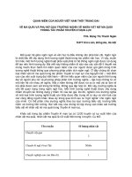 QUAN NIỆM của NGƯỜI VIỆT NAM THỜI TRUNG đại 