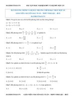 BẤT PHƯƠNG TRÌNH VÀ HỆ BẤT PHƯƠNG TRÌNH BẬC NHẤT MỘT ẨN