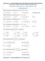 BẤT PHƯƠNG TRÌNH VÀ HỆ BẤT PHƯƠNG TRÌNH BẬC HAI