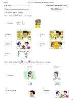 tieng anh Lớp 3   unit 1