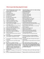 Mau cau giao tiep thong dung khi đi muộn