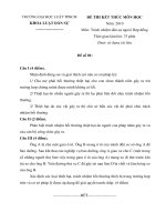 Đề thi và đáp án trách nghiệm dân sự ngoài hợp đồng