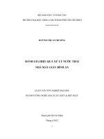 ĐÁNH GIÁ HIỆU QUẢ XỬ LÝ NƯỚC THẢI NHÀ MÁY GIẤY BÌNH AN