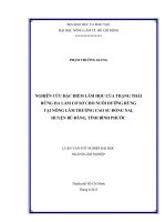NGHIÊN CỨU ĐẶC ĐIỂM LÂM HỌC CỦA TRẠNG THÁI RỪNG IIA LÀM CƠ SỞ CHO NUÔI DƯỠNG RỪNG TẠI NÔNG LÂM TRƯỜNG CAO SU ĐỒNG NAI, HUYỆN BÙ ĐĂNG, TỈNH BÌNH PHƯỚC