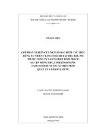 GÓP PHẦN NGHIÊN CỨU MỘT SỐ ĐẶC ĐIỂM CẤU TRÚC RỪNG TỰ NHIÊN TRẠNG THÁI IIB TẠI TIỂU KHU 304 THUỘC CÔNG TY LÂM NGHIỆP BÌNH PHƯỚC, HUYỆN ĐỒNG PHÚ, TỈNH BÌNH PHƯỚC LÀM CƠ SỞ ĐỀ XUẤT CÁC BIỆN PHÁP QUẢN LÝ VÀ BẢO VỆ RỪNG