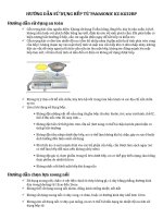 HƯỚNG DẪN SỬ DỤNG BẾP TỪ PANASONIC KZ