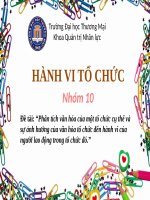 Ảnh hưởng của văn hóa doanh nghiệp đến hoạt động QTNL của Vinamilk