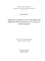 NGHIÊN CỨU ẢNH HƯỞNG CỦA QUÁ TRÌNH BIẾN TÍNH NHIỆT ĐẾN MỘT SỐ TÍNH CHẤT VẬT LÝ, CƠ HỌC CỦA GỖ SỒI NHẬP KHẨU