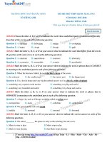 Đề thi thử THPT Chuyên bắc ninh (Hay+sát)