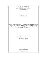 BƯỚC ĐẦU NGHIÊN CỨU ĐẶC ĐIỂM CẤU TRÚC RỪNG TRẠNG THÁI IIIA3 Ở KHU VỰC ĐÀ KỘ THUỘC VƯỜN QUỐC GIA CÁT TIÊN