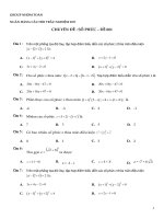 600 câu hỏi trắc nghiệm chuyên đề số phức co dap an