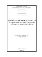 NGHIÊN CỨU KHẢ NĂNG HẤP THỤ CO2 CỦA THỰC VẬT THÂN GỖ TẠI CÔNG VIÊN TAO ĐÀN, PHƯỜNG BẾN THÀNH, QUẬN 1, THÀNH PHỐ HỒ CHÍ MINH