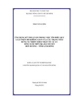 ỨNG DỤNG KỸ THUẬT GIS TRONG VIỆC TÌM HIỂU QUY LUẬT PHÂN BỐ KHÔNG GIAN CỦA CÁC TRẠNG THÁI RỪNG TỰ NHIÊN THEO NHÂN TỐ CỰ LY SÔNG SUỐI TRÊN ĐỊA BÀN HUYỆN ĐƠN DƯƠNG – TỈNH LÂM ĐỒNG