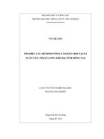 TÌM HIỂU CÁC MÔ HÌNH NÔNG LÂM KẾT HỢP TẠI XÃ XUÂN TÂN, THỊ XÃ LONG KHÁNH, TỈNH ĐỒNG NAI
