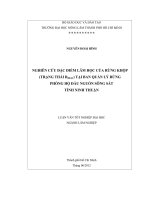 NGHIÊN CỨU ĐẶC ĐIỂM LÂM HỌC CỦA RỪNG KHỘP (TRẠNG THÁI RIIIA1) TẠI BAN QUẢN LÝ RỪNG PHÒNG HỘ ĐẦU NGUỒN SÔNG SẮT TỈNH NINH THUẬN