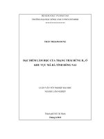 ĐẶC ĐIỂM LÂM HỌC CỦA TRẠNG THÁI RỪNG IIA Ở KHU VỰC MÃ ĐÀ TỈNH ĐỒNG NAI
