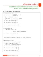 phương trình lượng giác cơ bản, pt bậc nhất hàm lượng giác