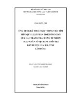 ỨNG DỤNG KỸ THUẬT GIS TRONG VIỆC TÌM HIỂU QUY LUẬT PHÂN BỐ KHÔNG GIAN CỦA CÁC TRẠNG THÁI RỪNG TỰ NHIÊN THEO NHÂN TỐ ĐỊA HÌNH TRÊN ĐỊA BÀN HUYỆN LÂM HÀ, TỈNH LÂM ĐỒNG