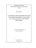 XÁC ĐỊNH NHỮNG MÔ HÌNH PHÙ HỢP NHẤT ĐỂ MÔ TẢ QUÁ TRÌNH SINH TRƯỞNG CỦA RỪNG THÔNG BA LÁ (Pinus keysia) Ở KHU VỰC ĐỨC TRỌNG TỈNH LÂM ĐỒNG