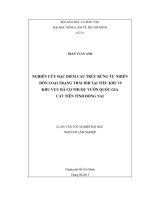 NGHIÊN CỨU ĐẶC ĐIỂM CẤU TRÚC RỪNG TỰ NHIÊN HỖN LOẠI TRẠNG THÁI IIIB TẠI TIỂU KHU 19 KHU VỰC ĐÀ CỘ THUỘC VƯỜN QUỐC GIA CÁT TIÊN TỈNH ĐỒNG NAI