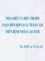 NHẬN BIẾT VÀ ĐIỀU TRỊ RỐI LOẠN HỖN HỢP LO ÂU TRẦM CẢM TRÊN BỆNH NHÂN CAO TUỔI - ThS. BSNT Lê Thị Thu Hà