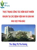 THỰC TRẠNG CÔNG TÁC KIỂM SOÁT NHIỄM KHUẨN TẠI CÁC BỆNH VIỆN NHI VÀ SẢN NHI KHU VỰC PHÍA BẮC