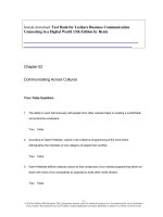 Test bank for lesikars business communication connecting in a digital world 13th edition by rentz 