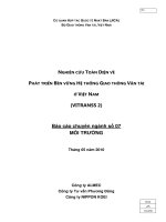NGHIÊN CỨU TOÀN DIỆN VỀ PHÁT TRIỂN BỀN VỮNG HỆ THỐNG GIAO THÔNG VẬN TẢI Ở VIỆT NAM (VITRANSS 2)