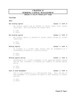 Tesst bank chapter 22 working capital management 