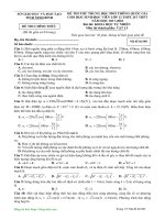 Đề thi thử môn Lý Sở GD  ĐT Ninh Bình – năm 2018