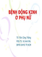 BÀI GIẢNG BỆNH ĐỘNG KINH Ở PHỤ NỮ - TS Trần Công Thắng