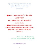 ĐẠI học KHOA học tự NHIÊN TP HCM sổ TAY THUẬT NGỮ căn bản ANH VIỆT về CHỐNG sét và nối đất (ấn bản lần III) HANDBOOK OF BASIC ENGLISH  VIETNAMESE TERMS OF LIGHTNING PROTECTION AND EARTHING 