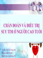 BÀI GIẢNG CHẨN ĐOÁN VÀ ĐIỀU TRỊ SUY TIM Ở NGƯỜI CAO TUỔI
