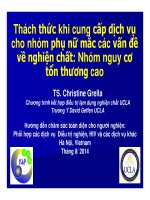 Thách thức khi cung cấp dịch vụ cho nhóm phụ nữ mắc các vấn đề về nghiện chất: Nhóm nguy cơ tổn thương cao
