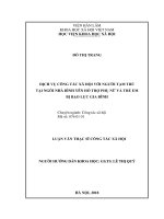 Dịch vụ công tác xã hội với người tạm trú tại ngôi nhà bình yên hỗ trợ phụ nữ và trẻ em bị bạo lực gia đình