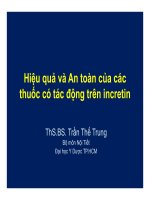 BÀI GIẢNG Hiệu quả và An toàn của các thuốc có tác động trên incretin - ThS.BS. Trần Thế Trung