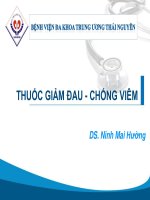 BÀI GIẢNG THUỐC GIẢM ĐAU - CHỐNG VIÊM - DS. Ninh Mai Hường