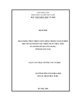 Hoạt động phát triển cộng đồng trong giảm nghèo đối với người dân tộc thiểu số từ thực tiễn xã ch’ơm, huyện tây giang, tỉnh quảng nam