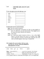 Unit 8 COUNTRYLIFE AND CITY LIFE  TEST 1 