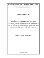 NGHIÊN CỨU CƠ SỞ KHOA HỌC SẢN XUẤT CHẾ PHẨM VI SINH VẬT ĐA CHỦNG ĐỂ GIEO ƢƠM VÀ TRỒNG THÔNG NHỰA (Pinus merkusii Jungh. Et de Vriese) TRÊN ĐẤT THOÁI HÓA Ở MIỀN BẮC VIỆT NAM