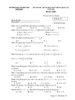Đề thi thử Toán THPT Quốc gia 2018 sở GD và ĐT Nam Định lần 2