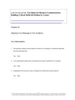 Test bank for business communication building critical skills 6th edition by locker 