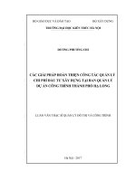 Các giải pháp hoàn thiện công tác quả lý chi phí đầu tư xây dựng tại ban quản lý dự án công trình thành phố hạ long (tóm tắt)