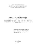THIẾT KẾ Ô TÔ ĐIỆN 5 CHỖ CHO XE DAIHATSU ( HIJET VAN )