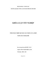 TÍNH TOÁN THIẾT KẾ MÁY SẤY THÂN CÂY ATISÔ NĂNG SUẤT 20 KGMẺ